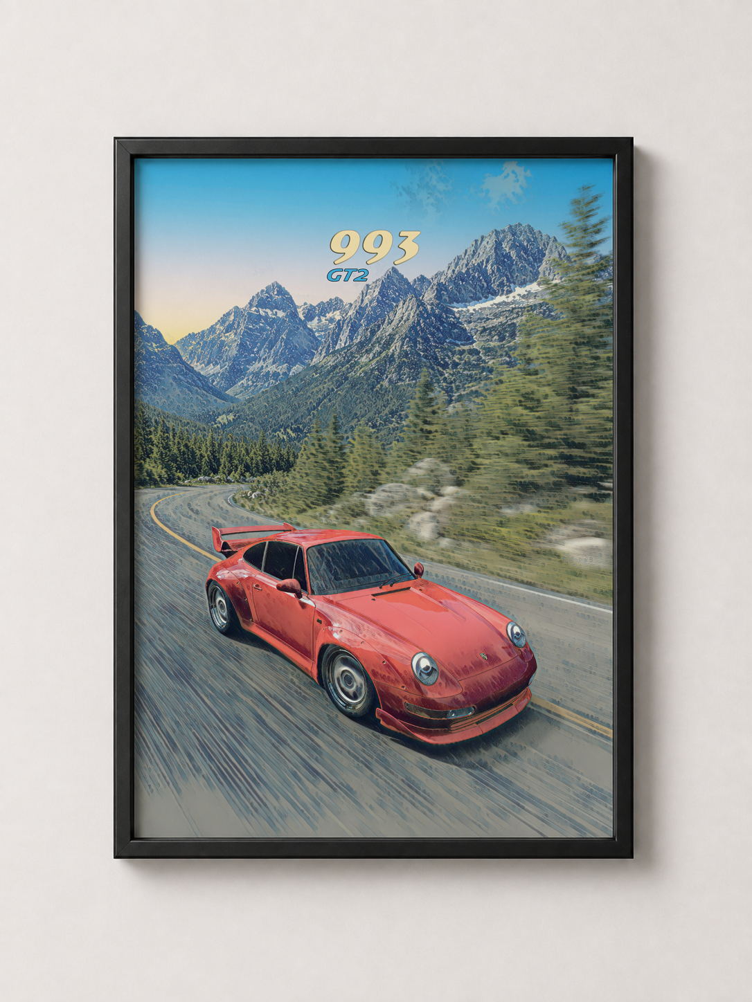 993 911 GT2 Framed Poster