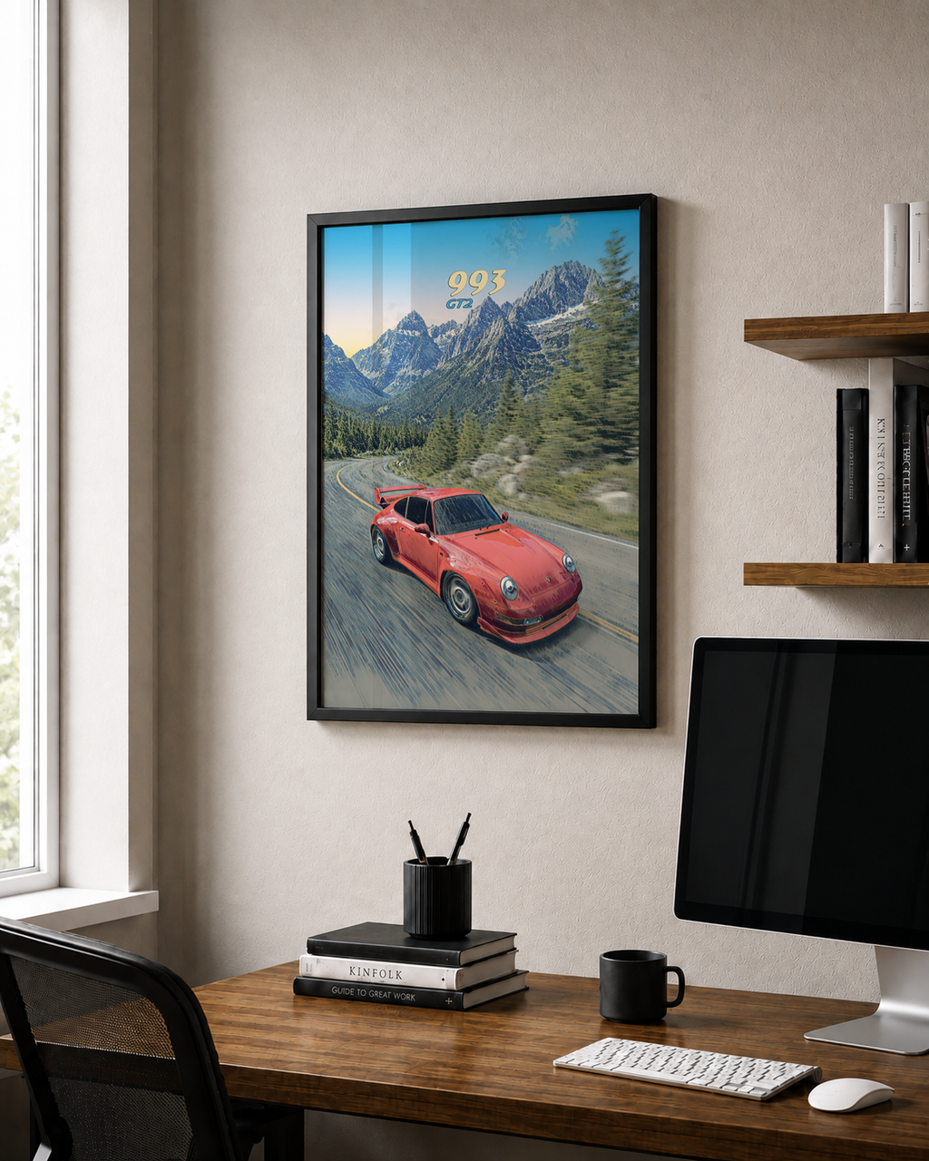 993 911 GT2 Framed Poster