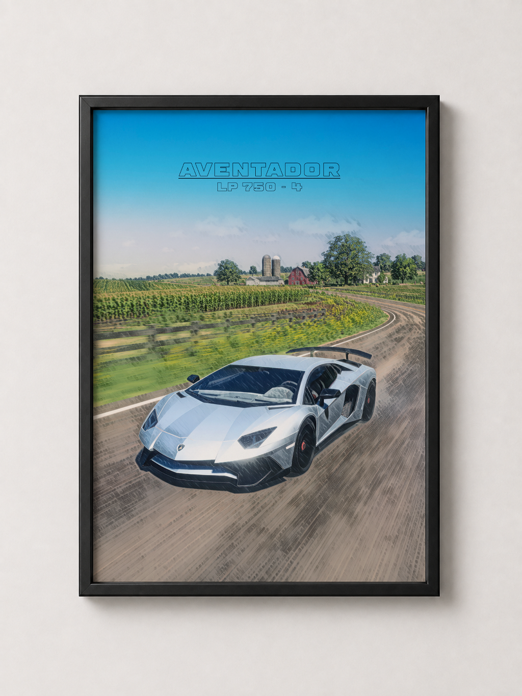 Aventador LP750-4 Art - Framed Poster