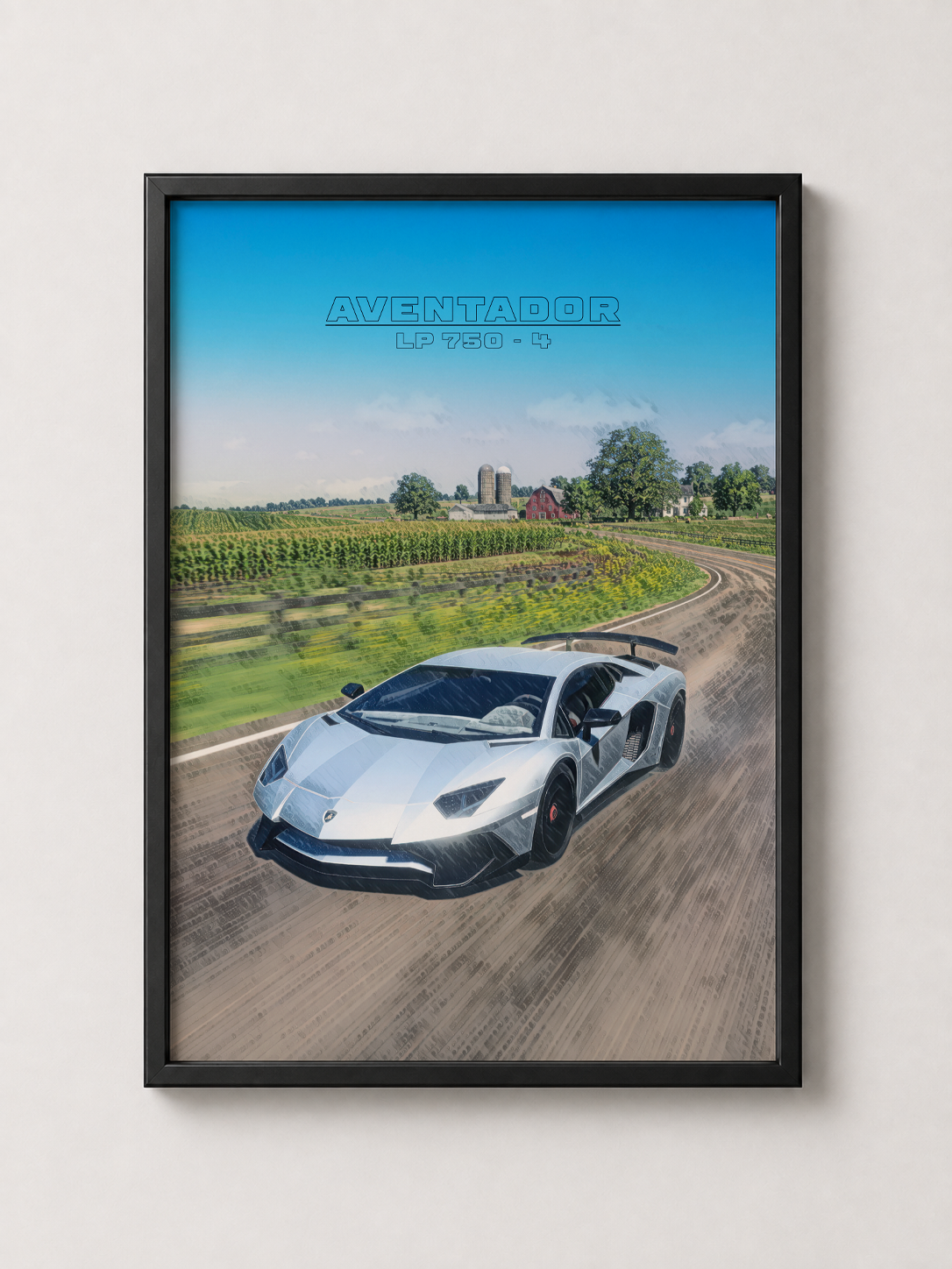 Aventador LP750-4 Art - Framed Poster