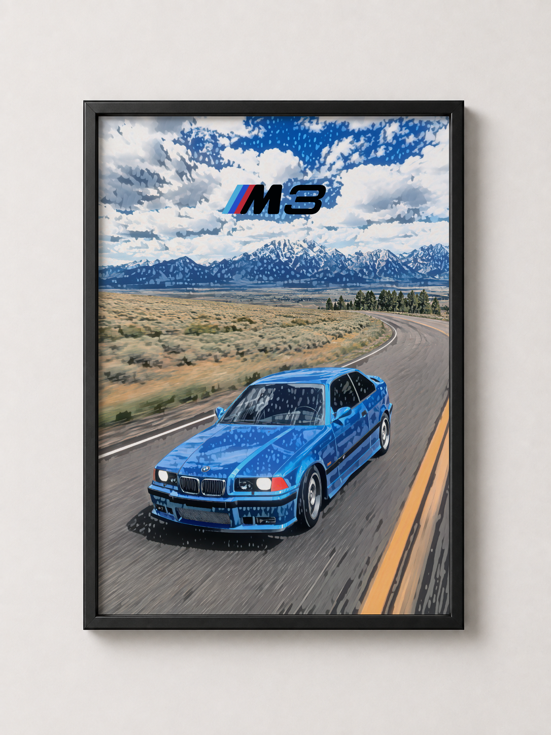 Classic E36 M3 Art - Framed Poster