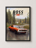 Mustang Boss 302 Art - Framed Poster