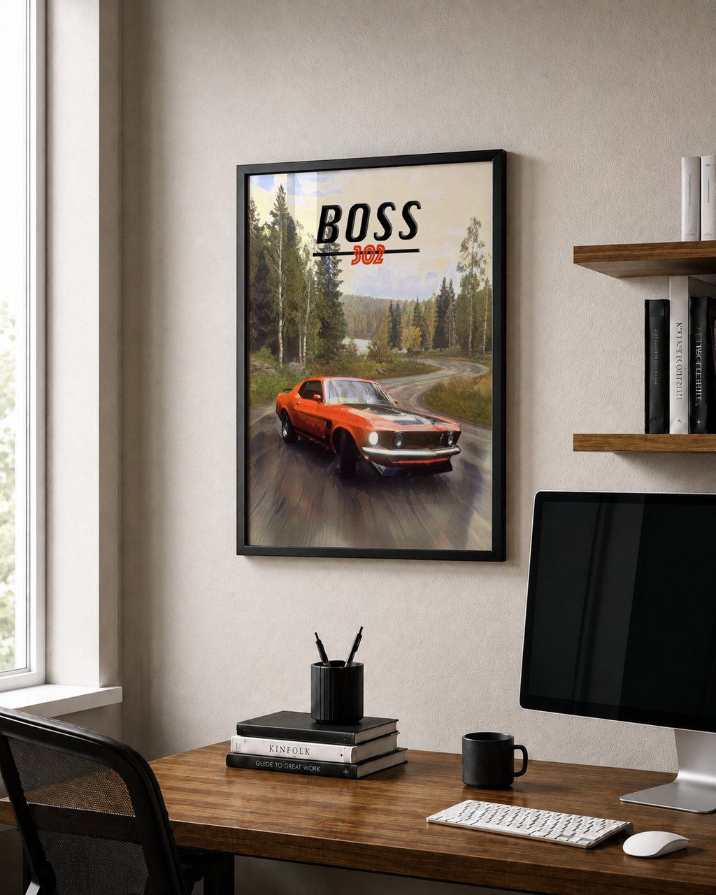 Mustang Boss 302 Art - Framed Poster