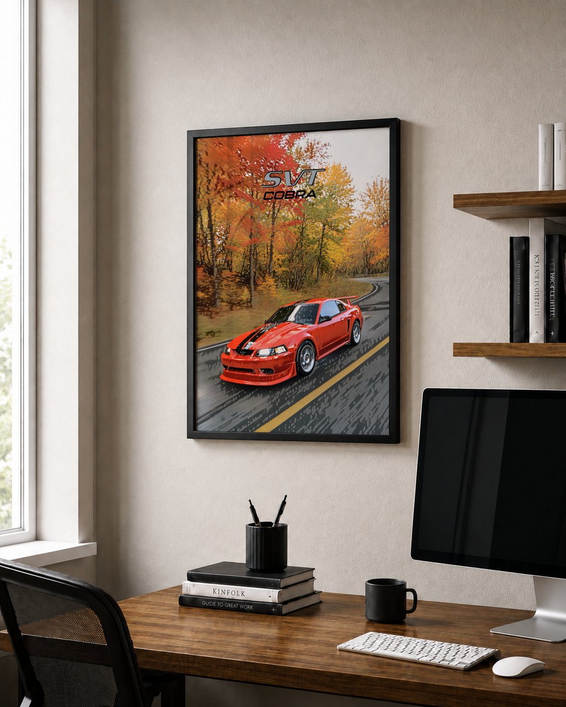 Classic Mustang SVT Cobra Art - Framed Poster