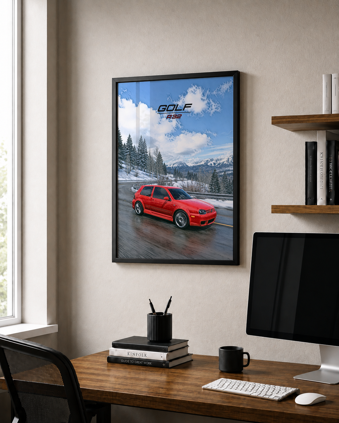 Golf R32 (MK4) Art - Framed Poster