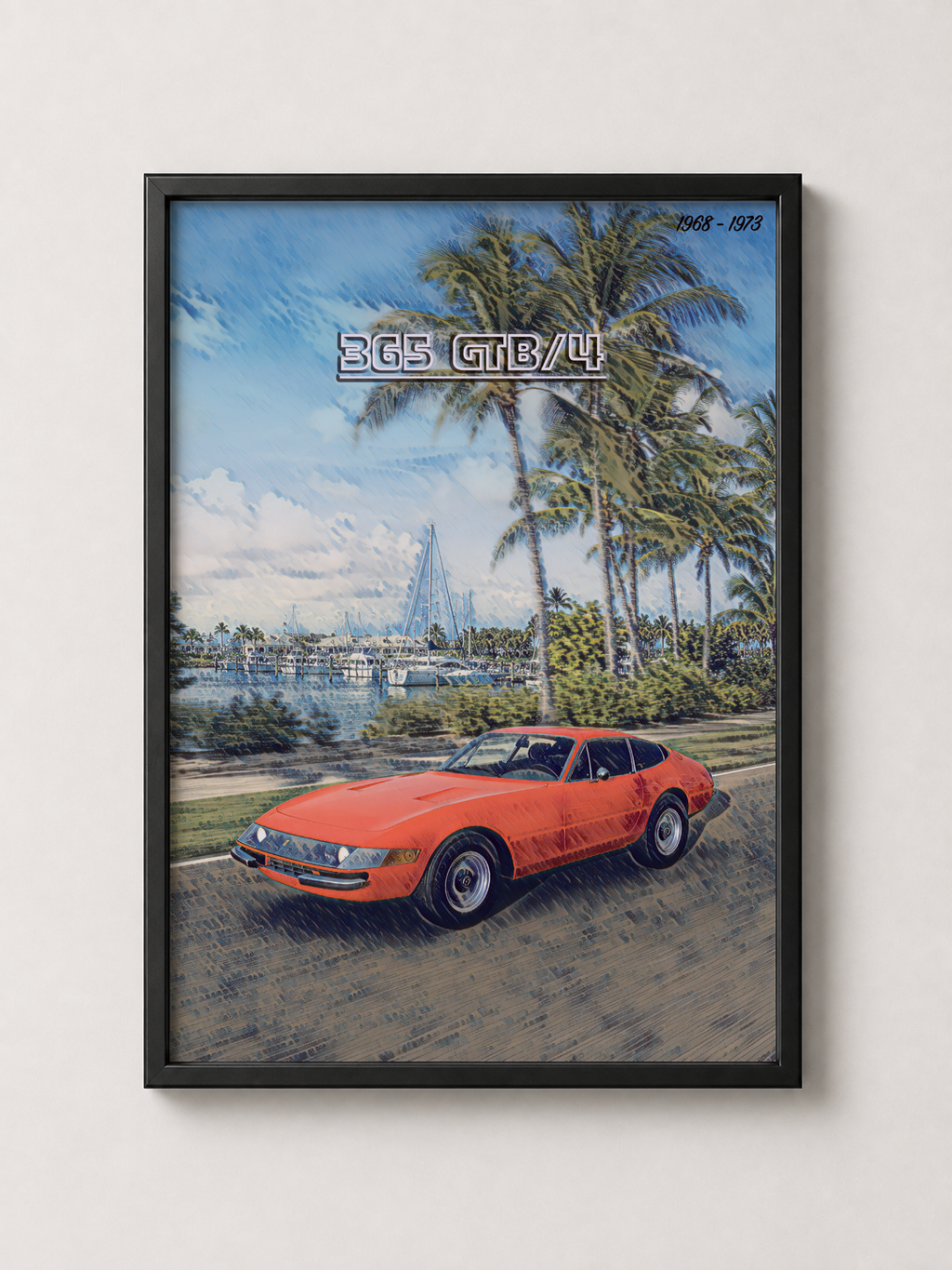 365 GTB/4 - Framed Poster