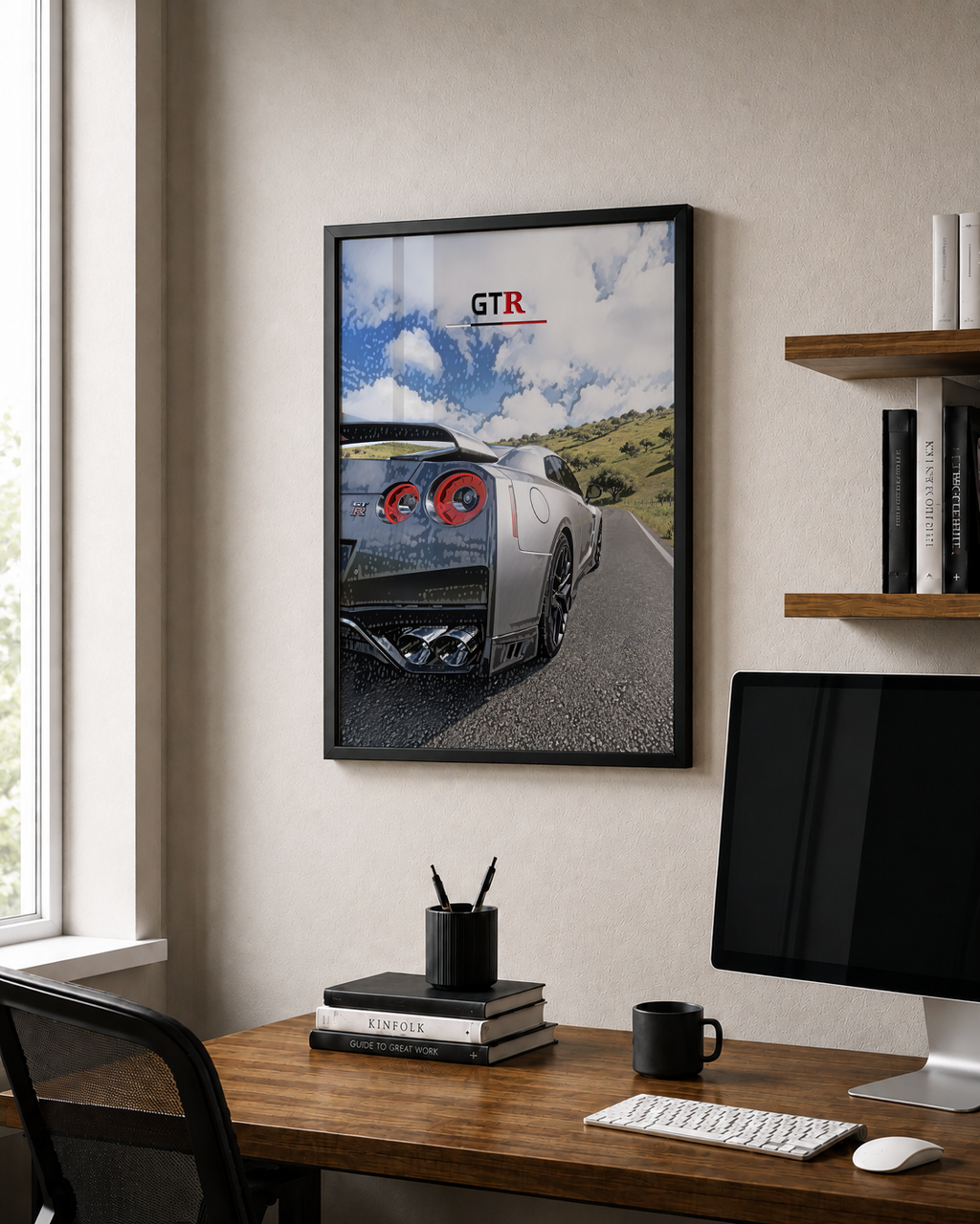 R35 GT-R Car Art - Framed Poster
