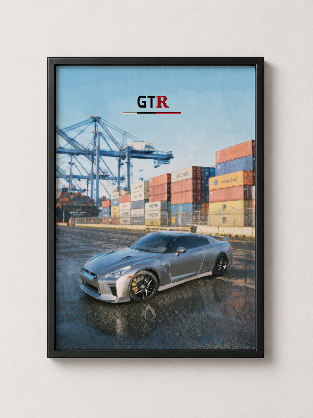 R35 GT-R Car Art - Framed Poster