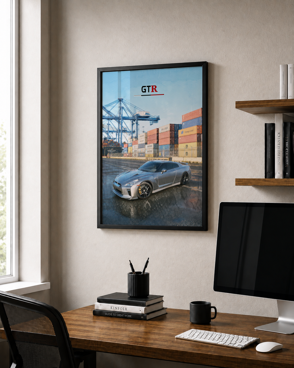 R35 GT-R Car Art - Framed Poster