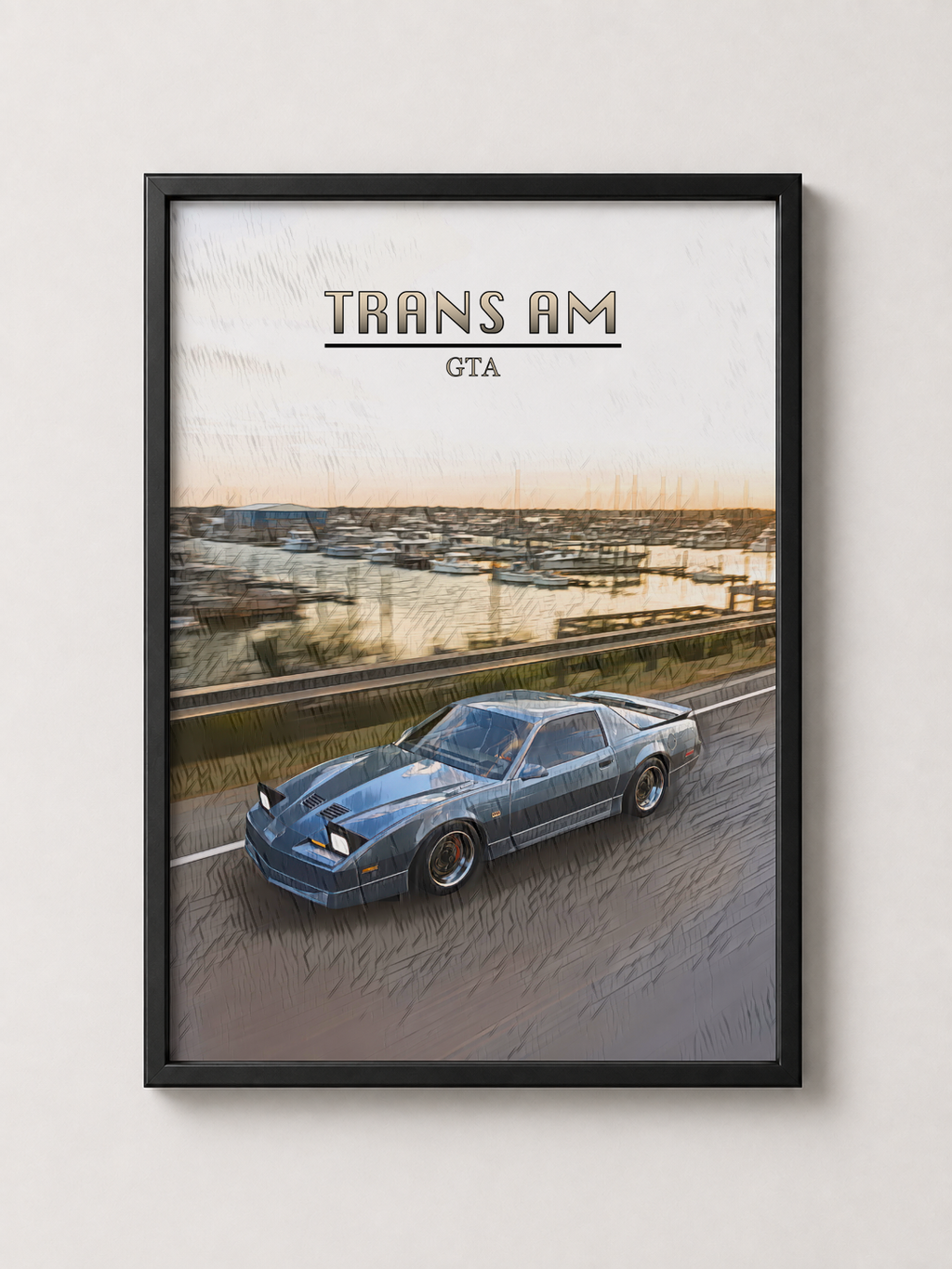 Classic Firebird Trans Am Art - Framed Poster