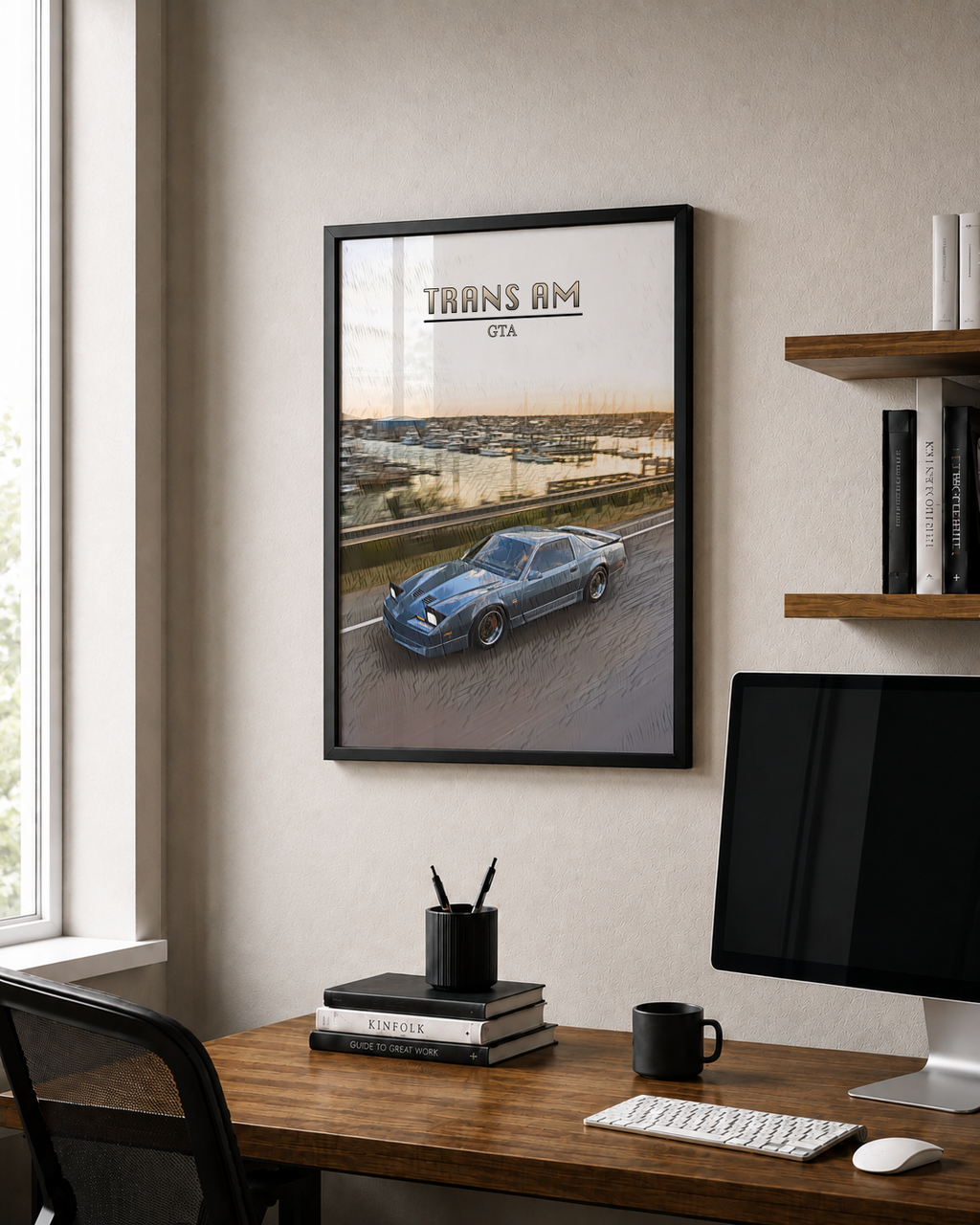 Classic Firebird Trans Am Art - Framed Poster