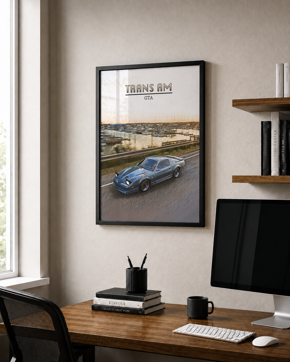Classic Firebird Trans Am Art - Framed Poster