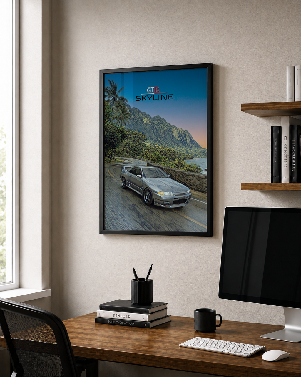 Skyline GTR R32 Art - Framed Poster